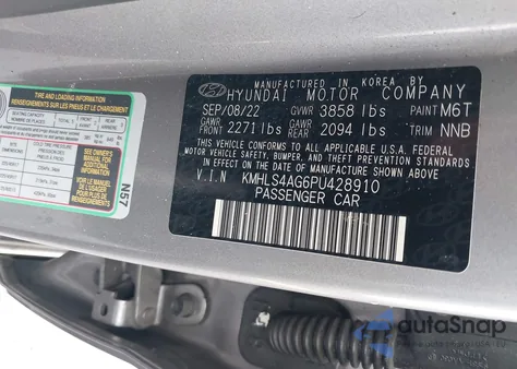 2023 Hyundai Elantra Sel z USA, uszkodzony, nr VIN KMHLS4AG6PU428910